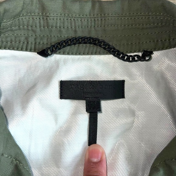 RAG & BONE Baldwin Shirt Jacket Olive Green Military Size XXS TTP Denim - Picture 6 of 15